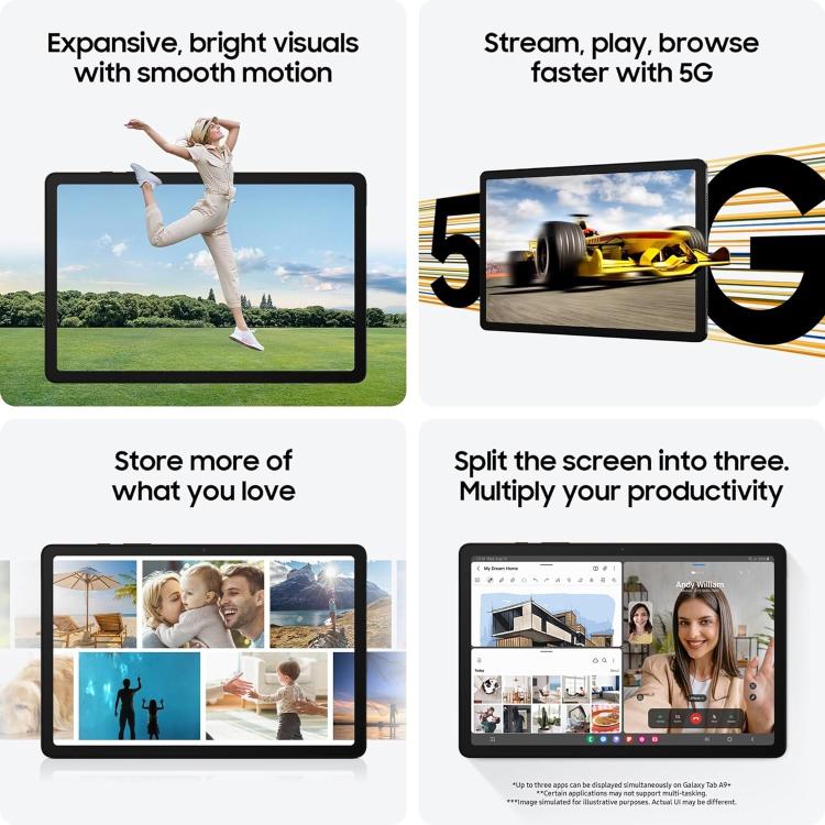 Samsung Galaxy Tab A9+ 11" Wi-Fi 4Gb/64Gb Ram Android 13 Tablet Sm-X210 Graphite