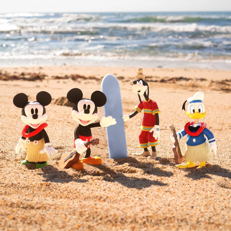 Super7 Disney Mickey & Friends "Topolino" Alle Hawaii Action Reaction Figure 9Cm