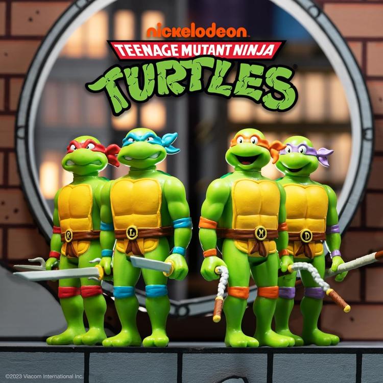 Reaction Super7 Tartarughe Ninja "Leonardo" Action Figure Collezione Turtle Tmnt