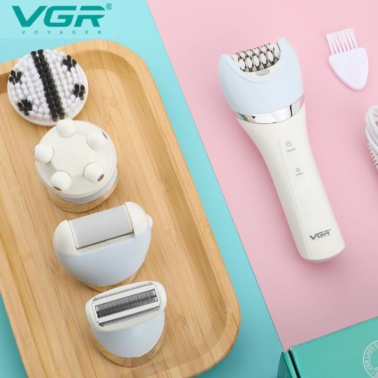 Vgr V-733 Epilatore Elettrico A Batteria Professionale 6In1 Display Impermeabile
