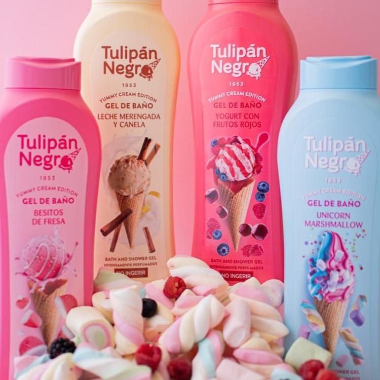 Tulipan Negro - Confezione Da 6 Bagnoschiuma Shower Gel Bagno Crema Doccia 650Ml
