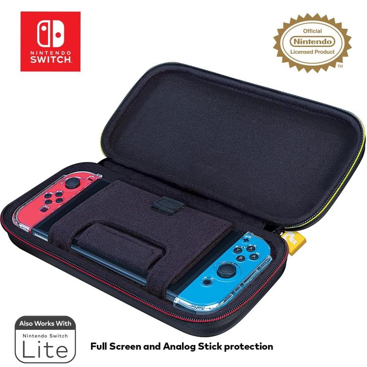 Nintendo Switch Deluxe Travel Case Custodia Super Mario Maker Comp Con Oled/Lite