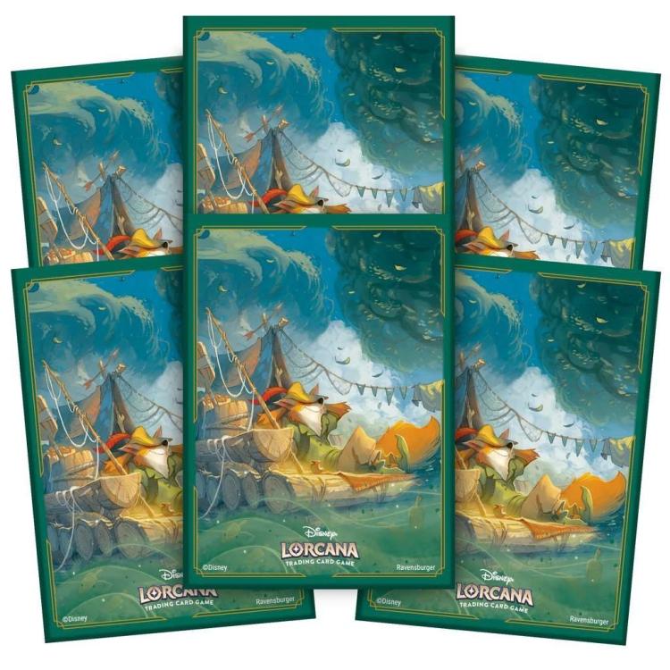 Disney Lorcana Terre D'Inchiostro "Robin Hood" 65 Custodie Card Sleeves Set 3