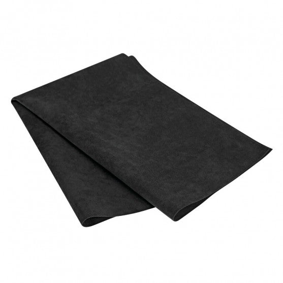 Panno Pelle Amaretta Microfibra Nero Scamosciato Carrozzeria Vetri Auto 80X60Cm