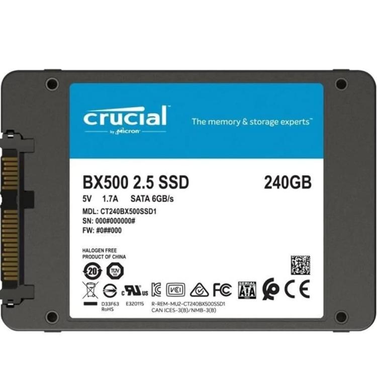 CRUCIAL BX500 240GB HARD DISK SSD 2,5" STATO SOLIDO CT240BX500SSD1