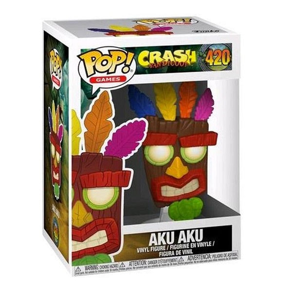 Funko Pop Games Crash Bandicoot 420 Aku Aku Vinyl Figure Play Station Sony Ps4