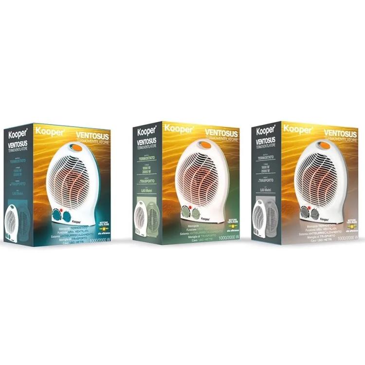 Kooper Caldobagno Ventosus Termoventilatore 2000W Stufetta Elettrica | Ottanio