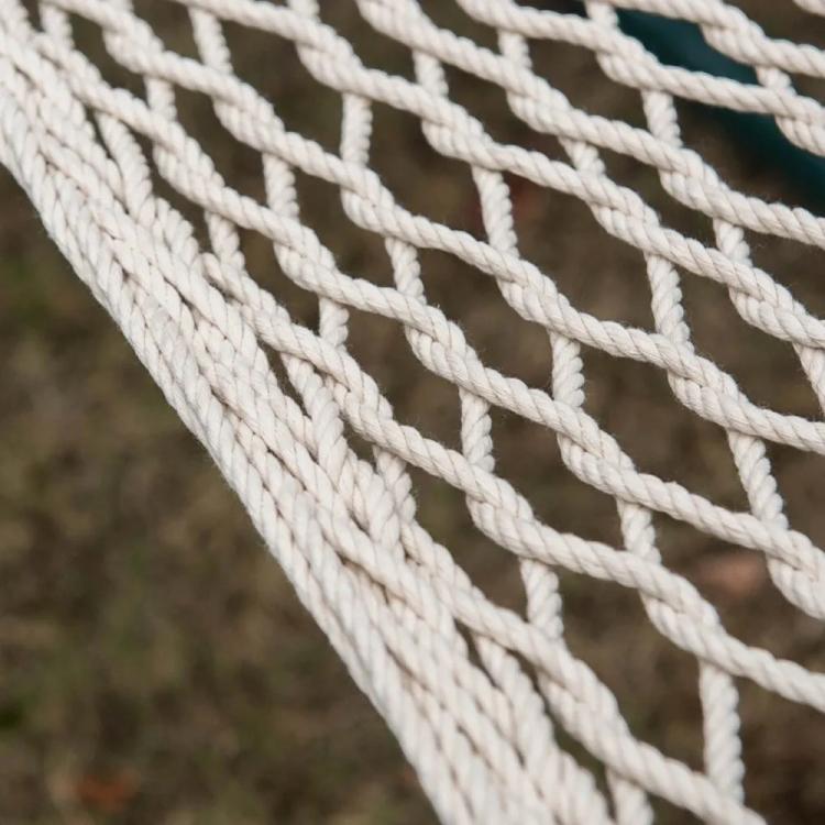Amaca Classica Corda a Rete Cotone Sostegno Asse Legno 80x200 Giardino Campeggio