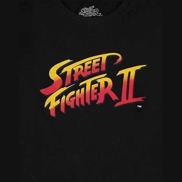 DIFUZED - T-SHIRT: STREET FIGHTER II (M) LOGO GAME VIDEOGAMES VIDEOGIOCO PS4 PS5