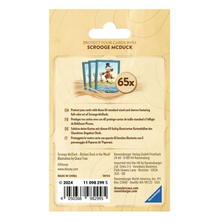 Disney Lorcana Terre D'Inchiostro "Zio Paperone" 65 Custodie Card Sleeves Set 3