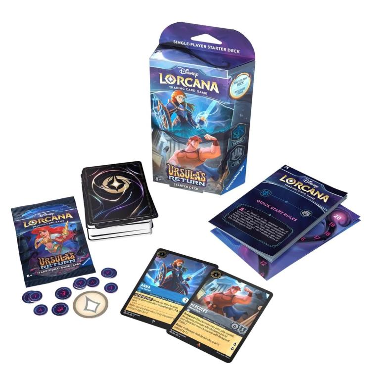 Disney Lorcana "Ursula'S Return" Display 8Pz Starter Deck Ritorno Di Ursula Eng