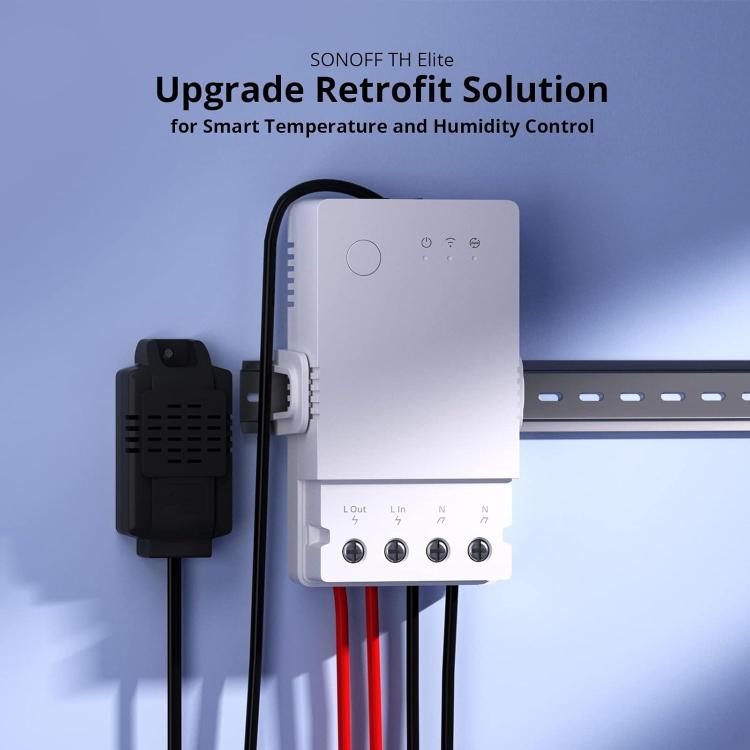 Sonoff Thr316 Th Origin Smart Wifi Interruttore Temperatura Umidità Alexa Google
