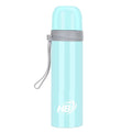 Hb Thermos Acciaio Inox 500Ml Bottiglia Termica (12/24H) Tappo A Scatto |Azzurro