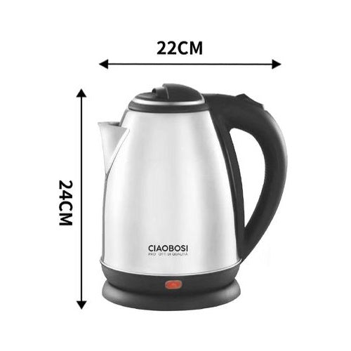 Bollitore Elettrico 2L In Acciaio 1500w Scalda Bevande Latte Per Acqua Tisane Te