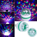 Lampada Rotante Lampadina E27 Led Rgb Multicolore Effetto Luci Discoteca Natale