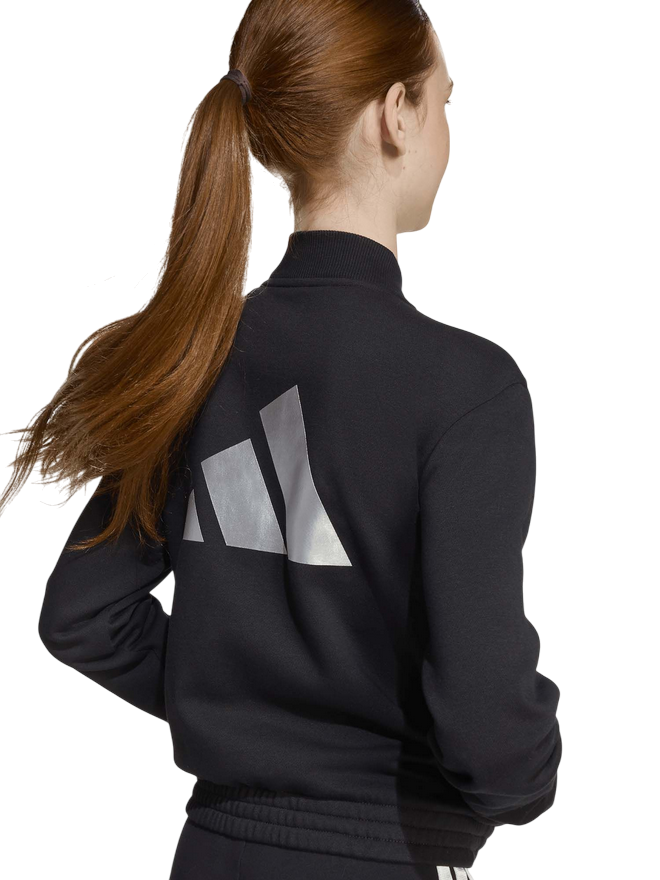 Adidas - Tuta Ragazza Glam Track JL7474 Nero-Argento