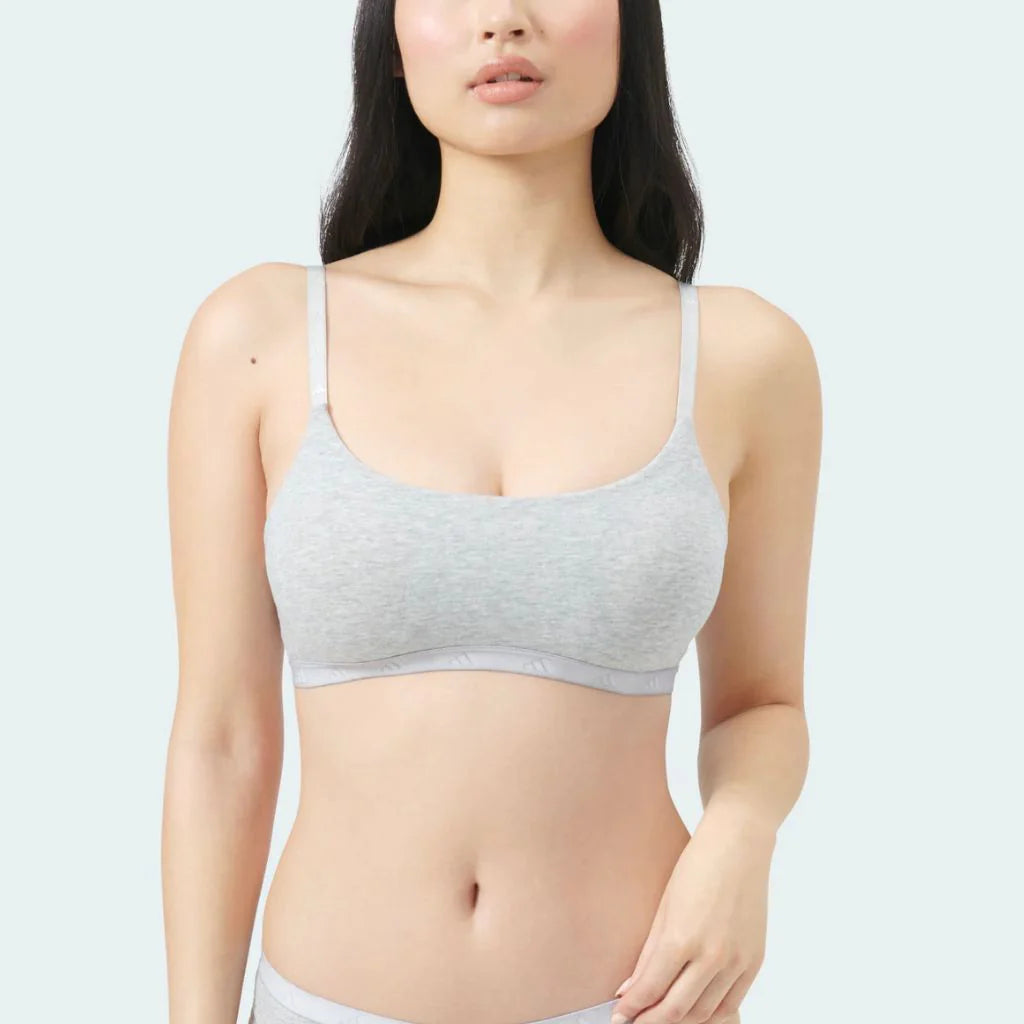 Adidas Intimo Donna Sport Active Essentials Scoop Bralette Grigio - JL3474