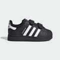 Adidas Originals Superstar II Infant Sneakers Bambini Nere Velcro Punta Conchiglia - JI3991