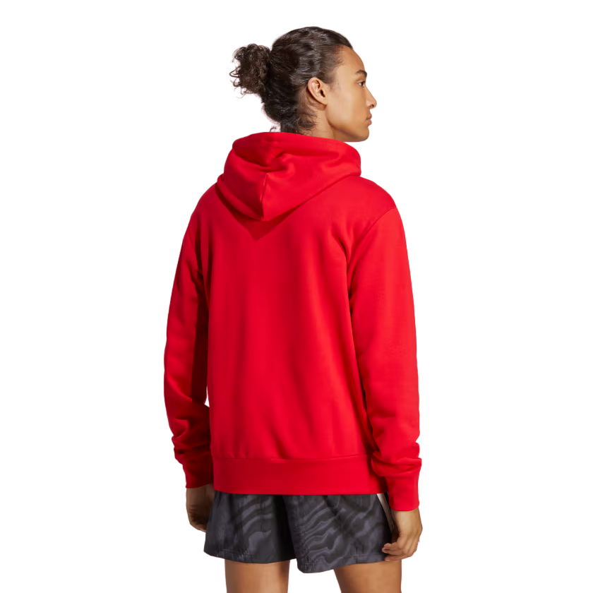 Adidas felpa con cappuccio da uomo Essentials Grande Logo IC9365 rosso