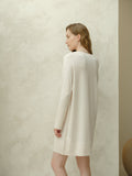 Extra Fine Merino Wool Crewneck Midi Dress