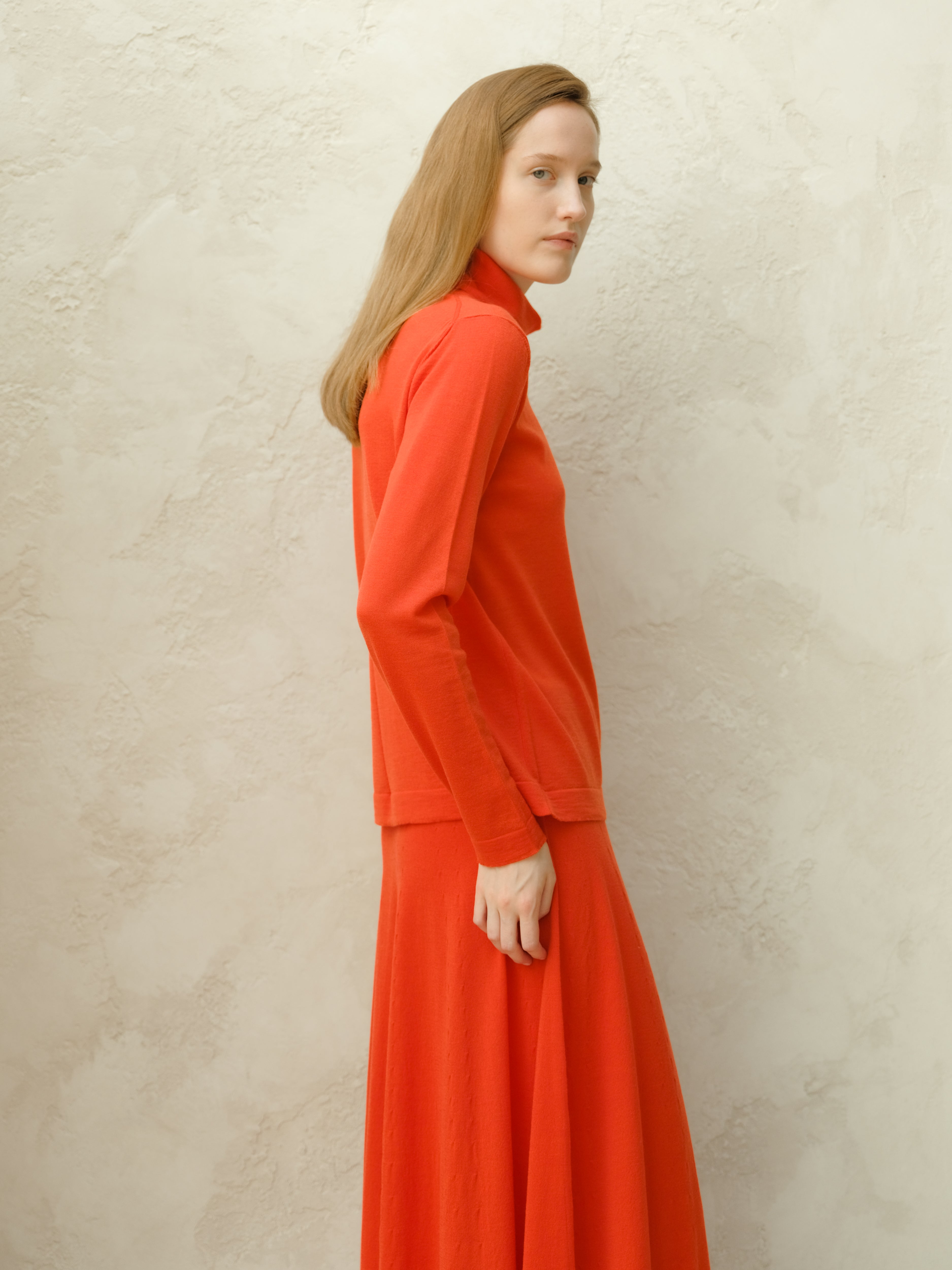 Extra Fine Merino Wool Turtleneck with Straight Sleeve