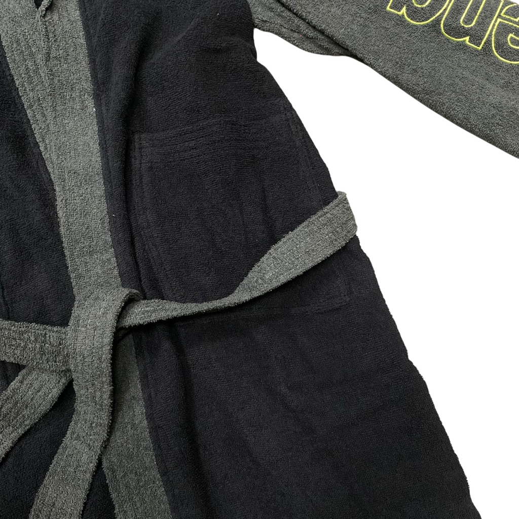 Arena Accappatoio Cotton Robe Bicolor 011690 550 Nero-Asfalto – Comfort Assorbente
