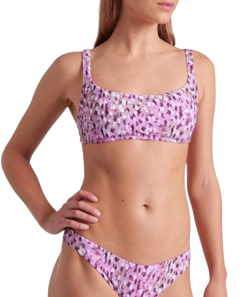 Arena Bikini Bralette Donna Water Print Leo Pink - 007082601