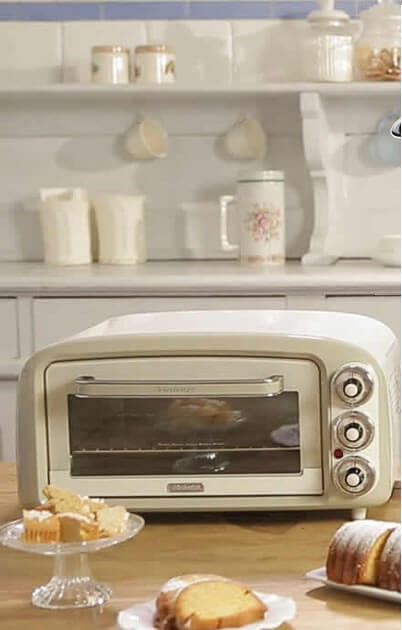 ARIETE FORNO ELETTRICO 0979 VINTAGE 18 LT 1380W ACCIAIO TIMER COMPATTO BEIGE