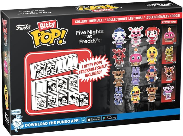 Funko Bitty Pop! Fnaf 4Pack - Ballora/Funtime Foxy/Baby + Figure Mystery Vinyl
