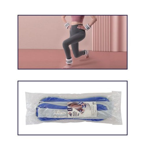 Coppia Pesi Per Caviglie/Polsi Sabbia Sport Fitness Cavigliere Da 0,5kg (1kg) Bl