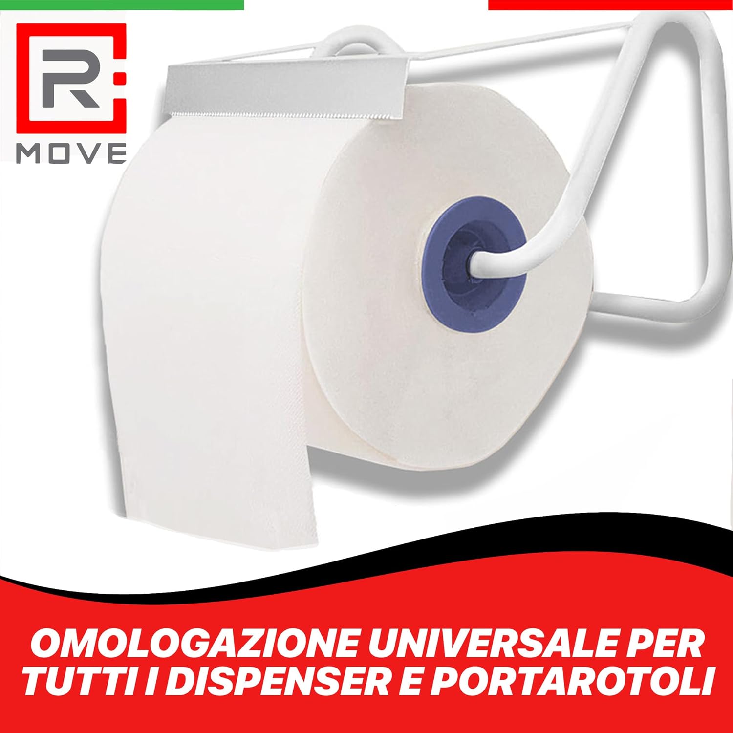 R Move 4 Rotoloni di Carta asciugatutto, Bobina industriale mani Professionale a 800 Strappi, Asiugamani Pura Cellulosa lunga durata extra resistente, assorbenti da cucina, 3200 strappi totali