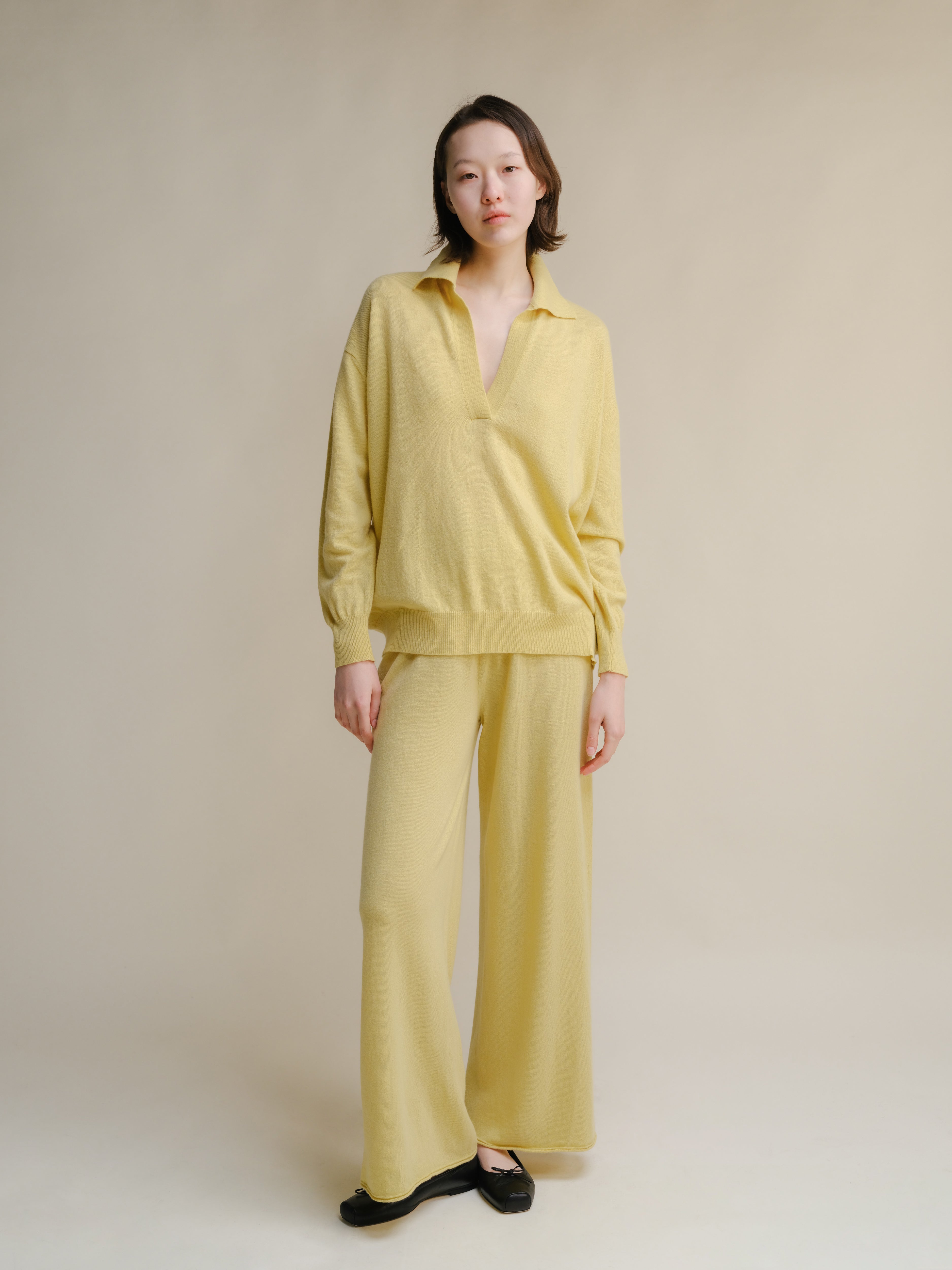 Cashmere Mix Polo Knit