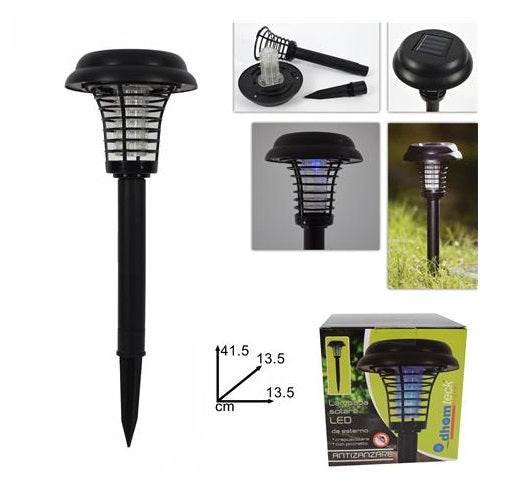 Lampada Led Solare Esterno Trappola Per Zanzare Zanzariera Elettrica A Picchetto