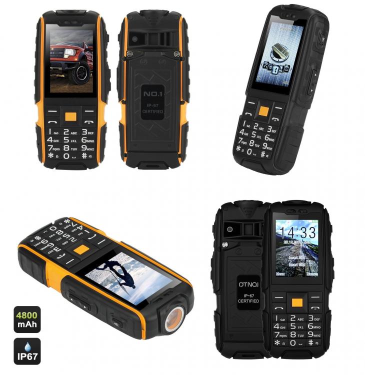 Telefono Cellulare Impermeabile Ip67 Antiurto Dual Sim Con Torcia Led Da Lavoro