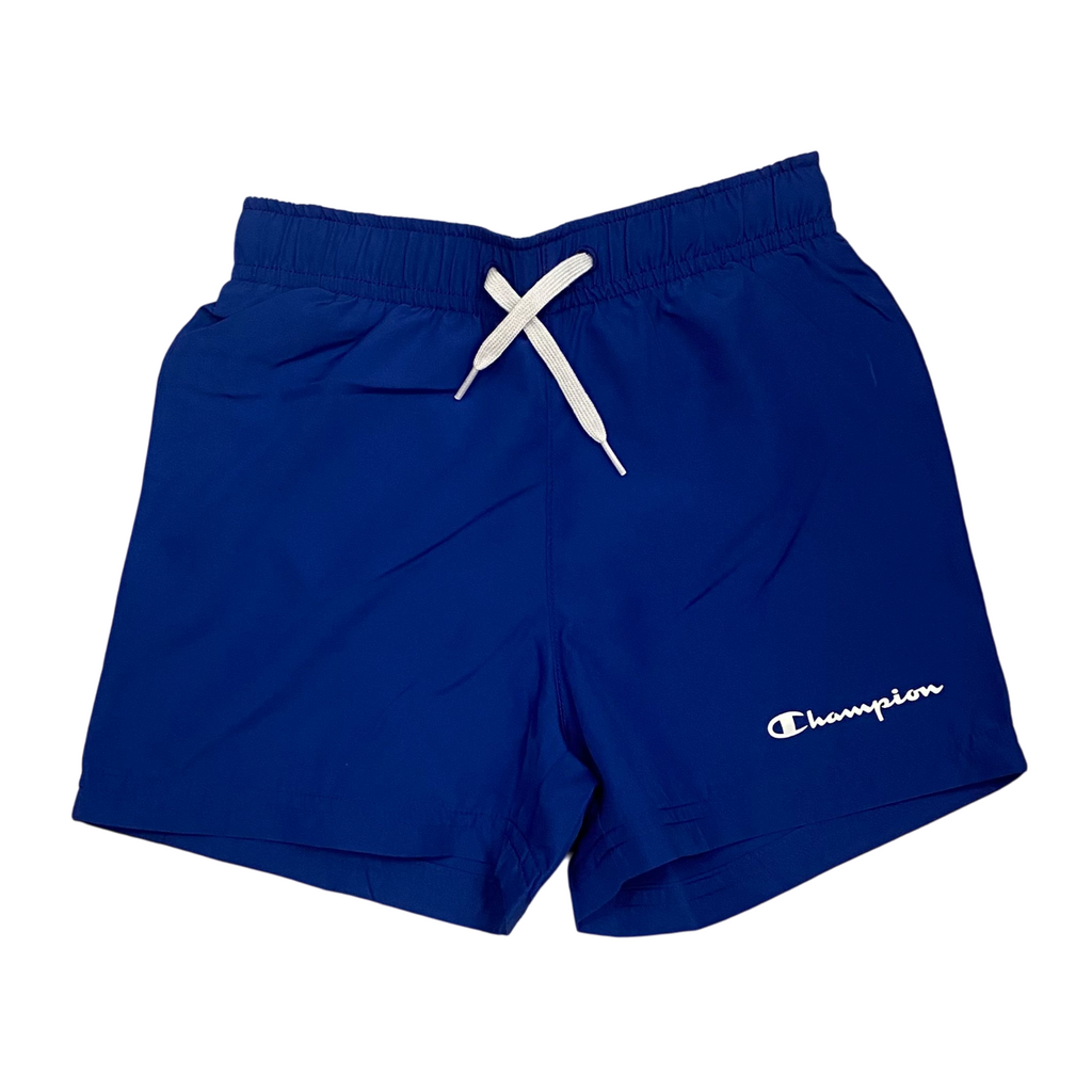 Champion completo da ragazzo maglietta manica corta e pantaloncino Boxer mare 306792 WW001 bianco-bluette