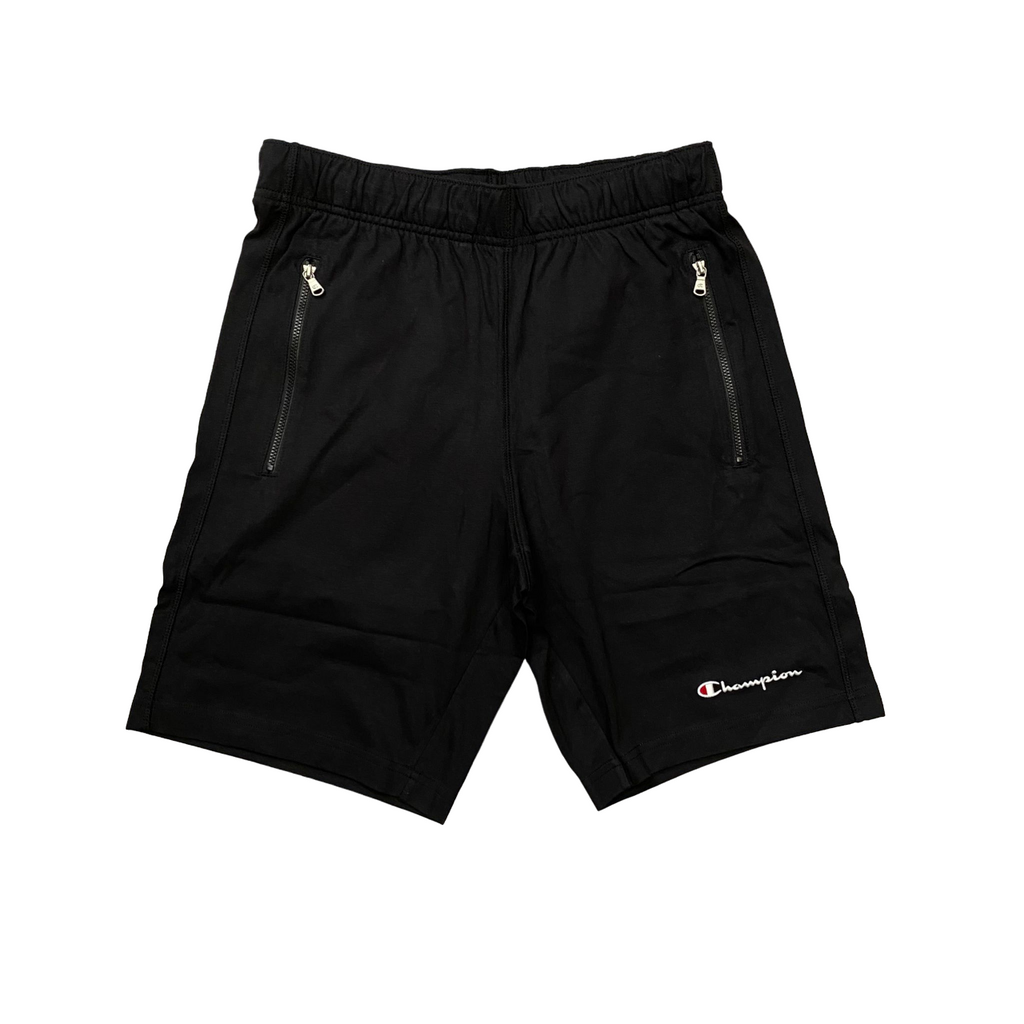 Champion pantaloncino sportivo da uomo in cotone con tasche con cerniera 219929 KK001 nero
