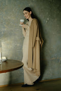 Cashmere Mix Shawl-Collar Maxi Ribbed Cardigan