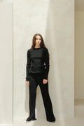 Extra Fine Merino Wool Ribbed Crew Neck (3D-Knit)
