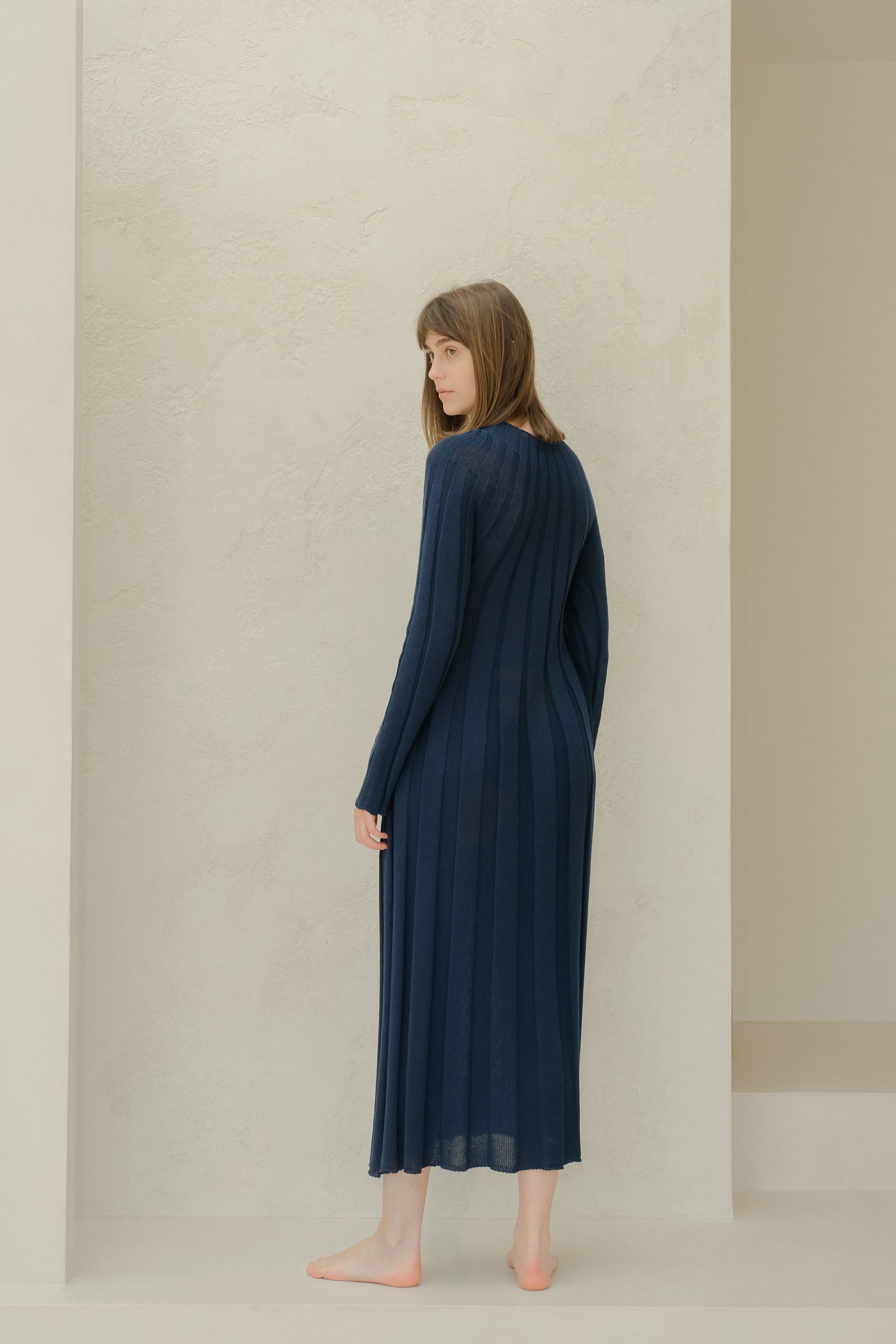 Fine Cotton Maxi Dress (3D-Knit)