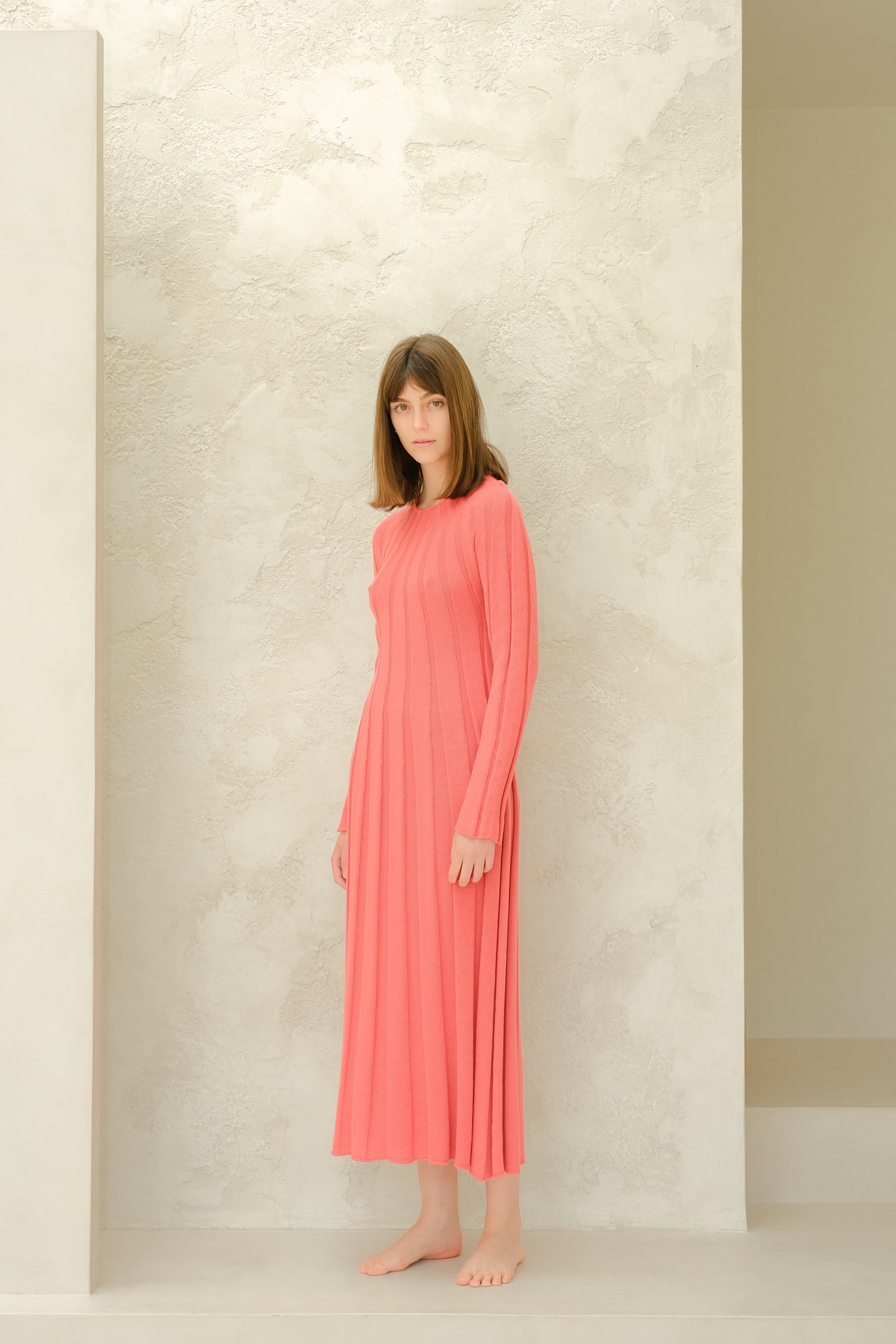 Fine Cotton Maxi Dress (3D-Knit)