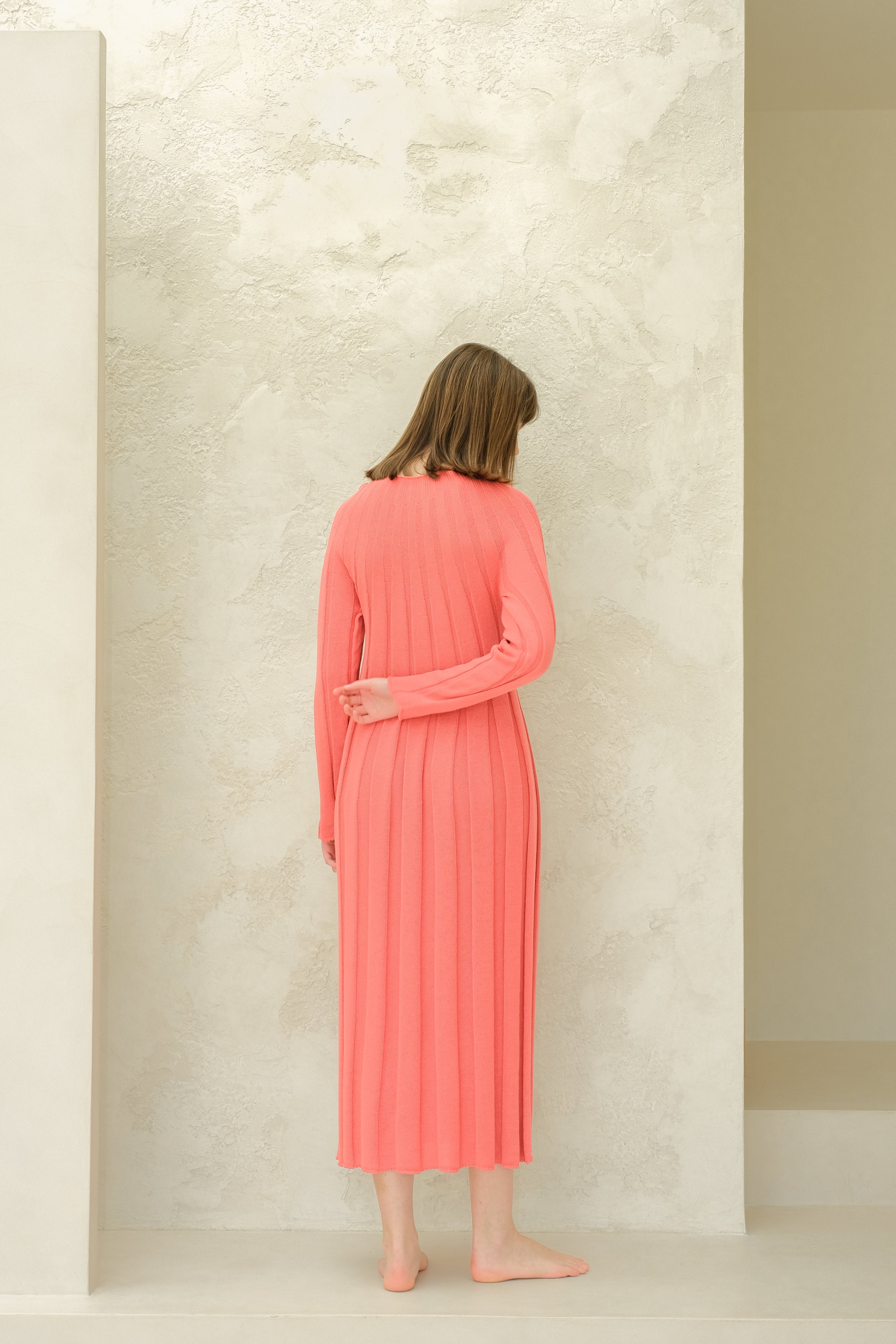 Fine Cotton Maxi Dress (3D-Knit)