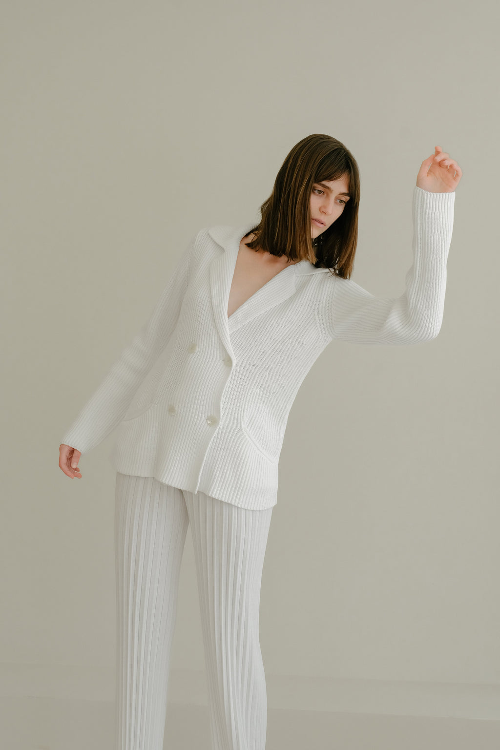Fine Cotton Double Breasted Jacket