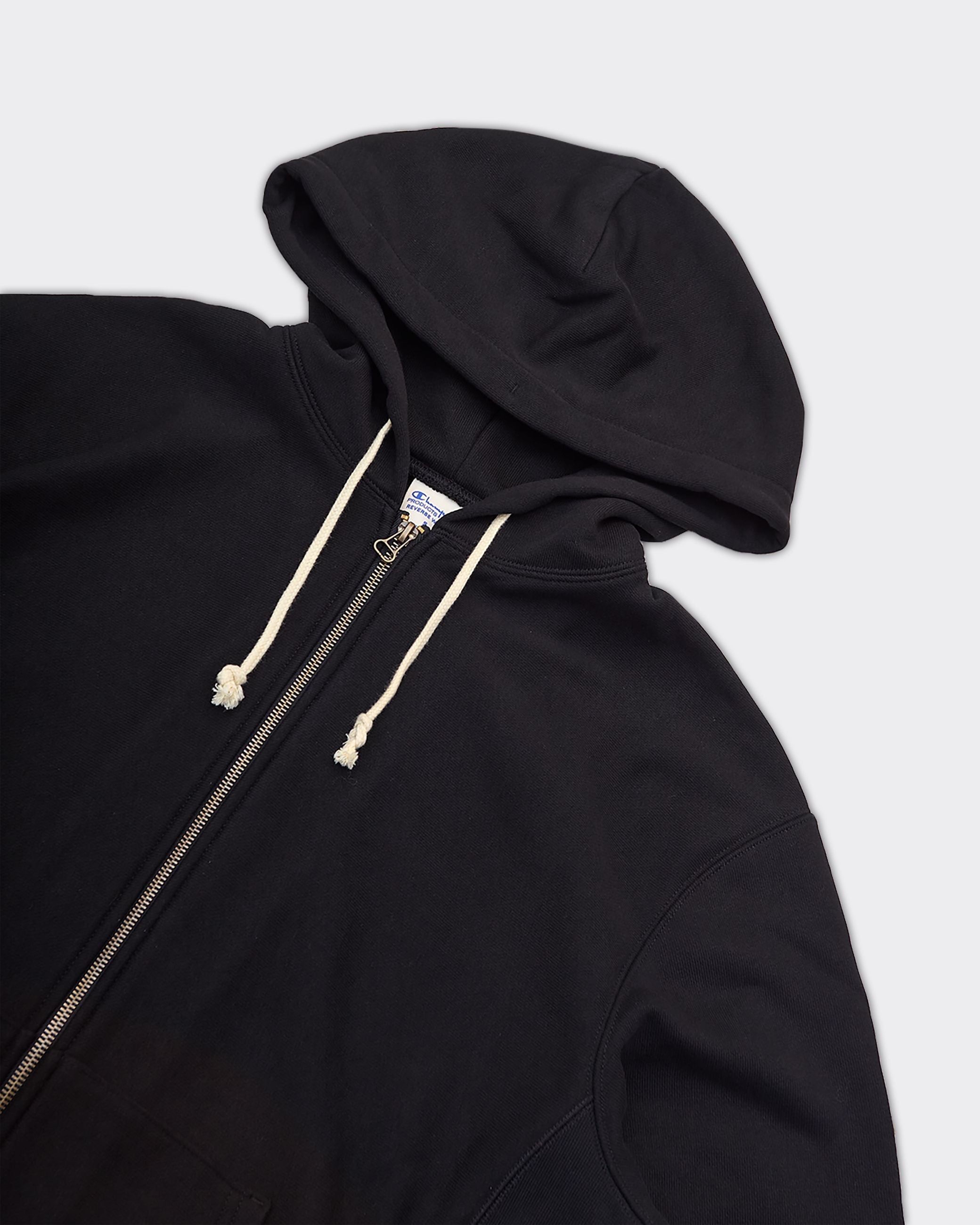 Felpa con Cappuccio Full Zip Nera