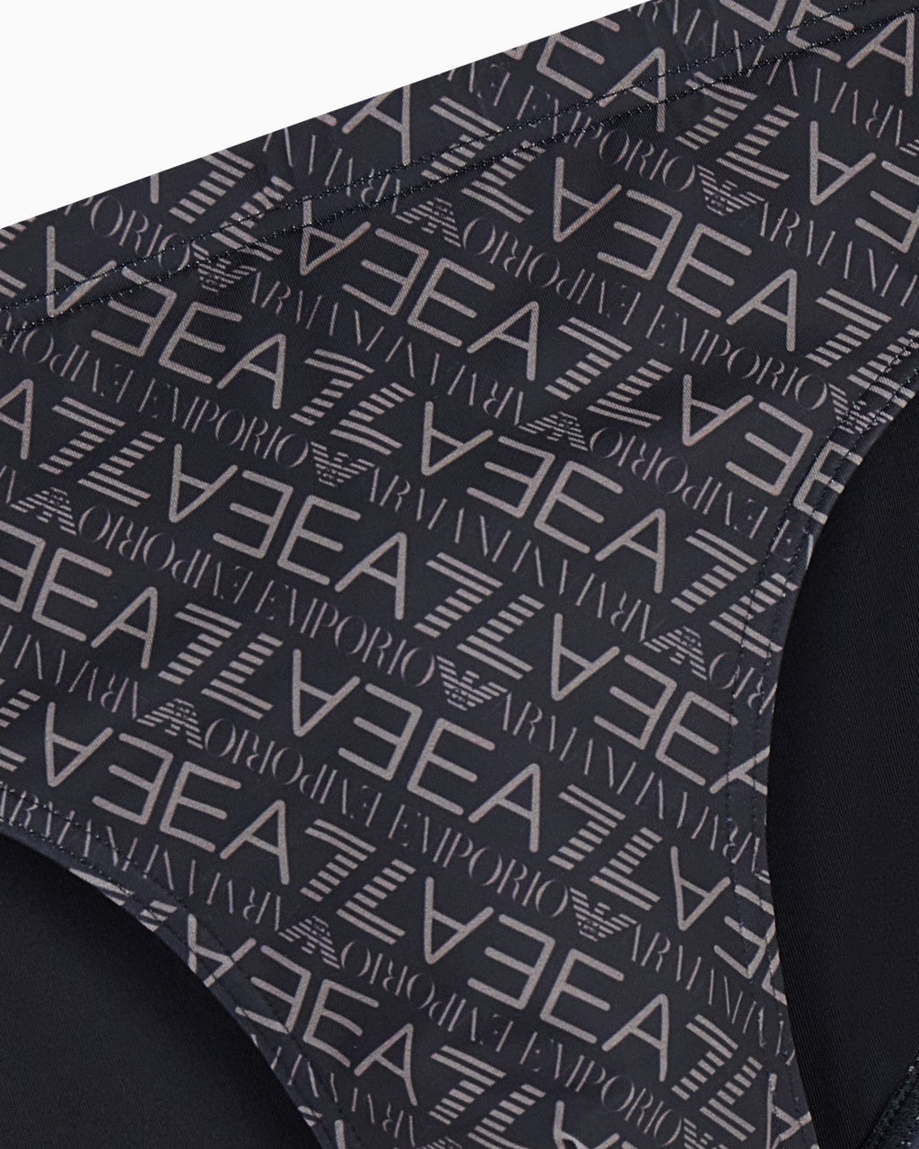 EA7 Emporio Armani Costume Slip Uomo Graphic Series Monogram Nero - 7M000501 AF21249 MC429