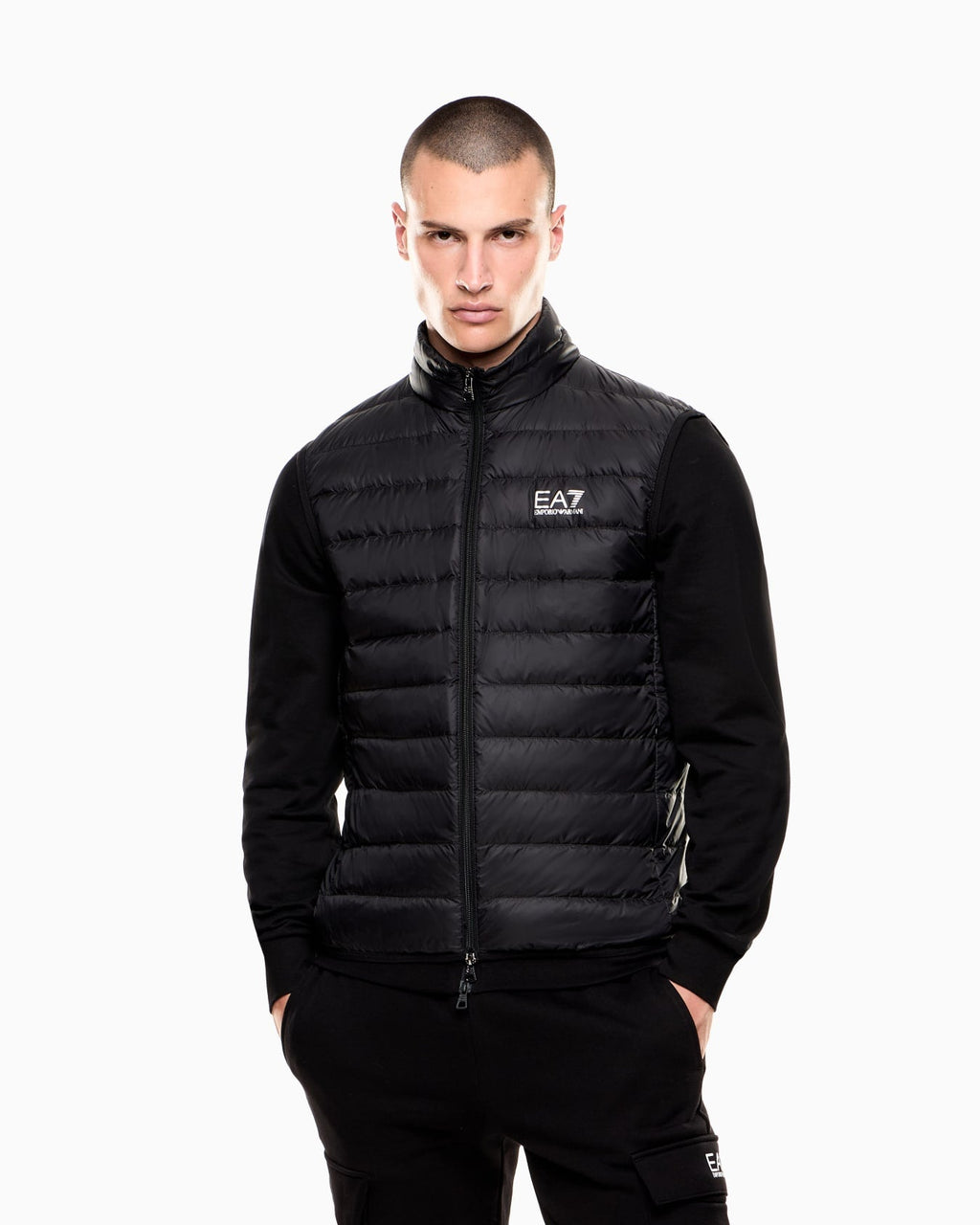EA7 Emporio Armani Gilet Packable Uomo Nero - 8NPQ06 PNGPZ 1200
