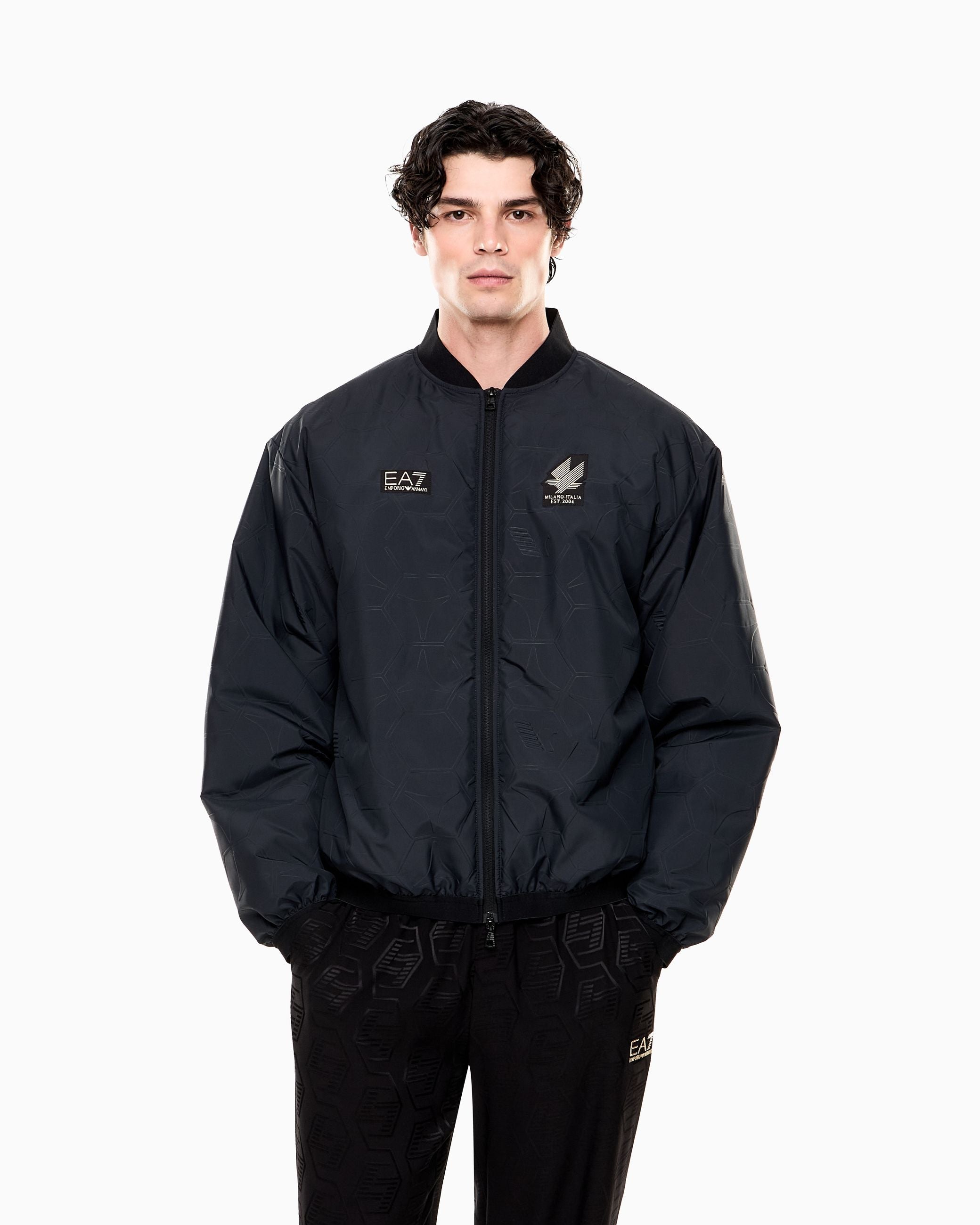 EA7 Emporio Armani Giubbino Bomber Uomo Nero Soccer - 7M001786 AF22301