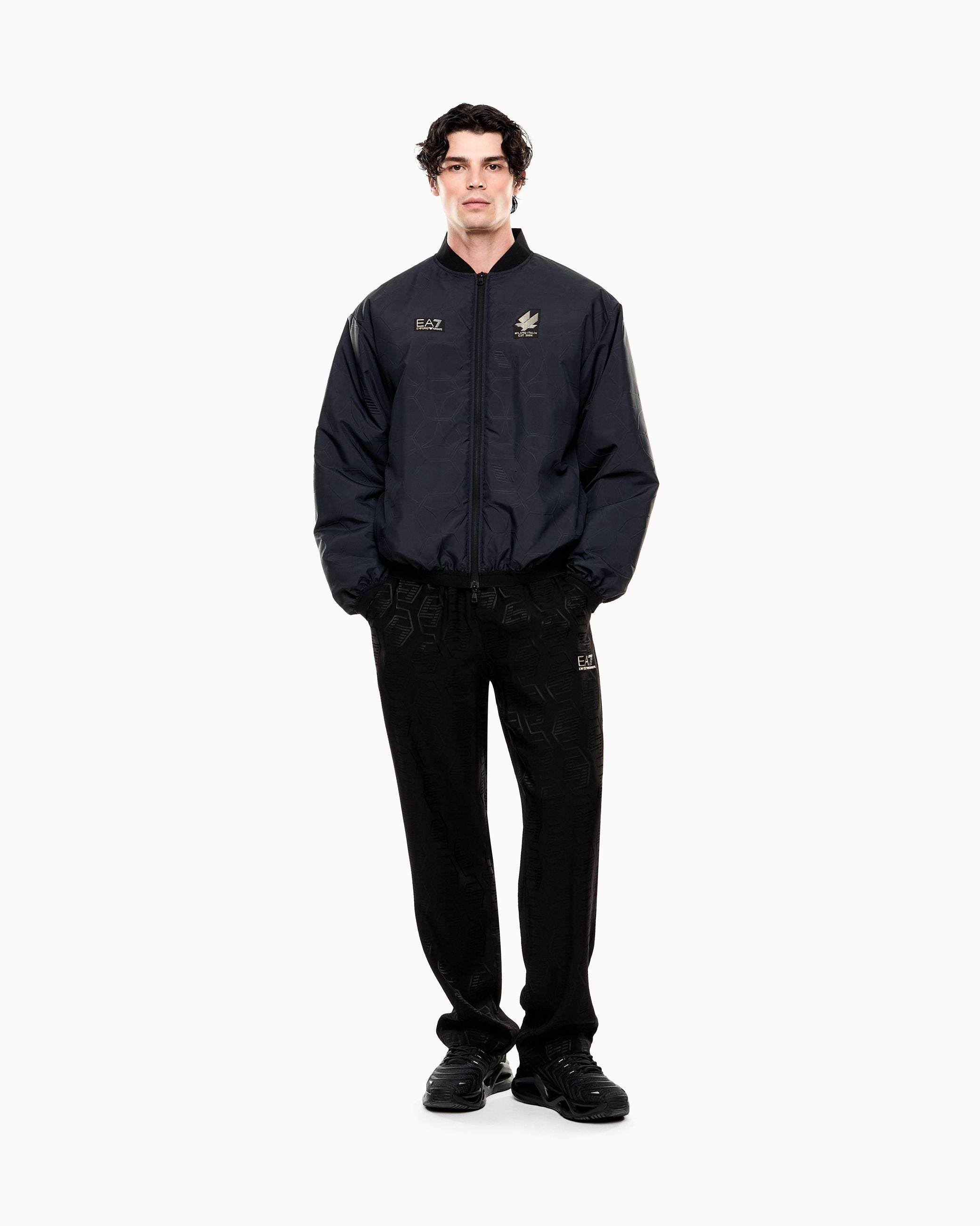 EA7 Emporio Armani Giubbino Bomber Uomo Nero Soccer - 7M001786 AF22301