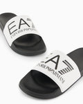 EA7 Emporio Armani Slides Maxi Logo Total White Unisex - 7X000108 AF15118 MZ096
