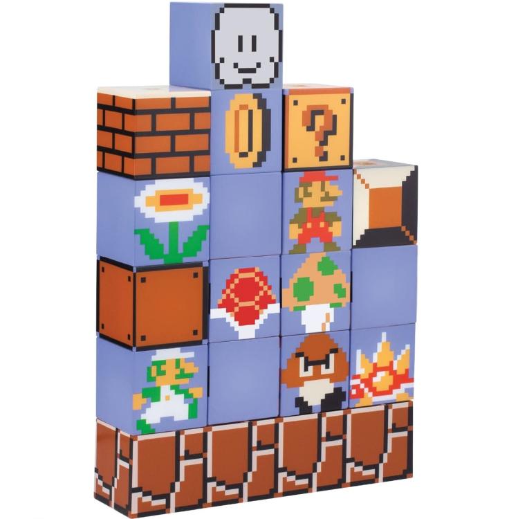 Paladone Lampada Super Mario Bros Build A Level Light Question Block Nintendo