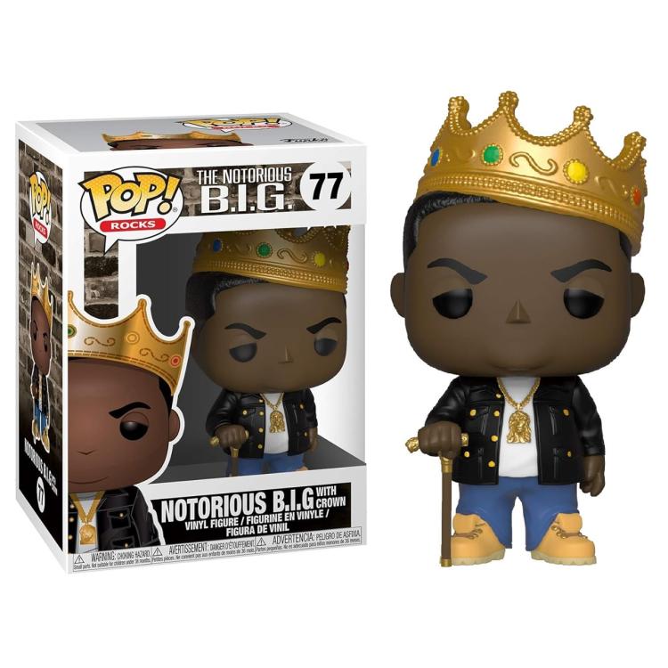 Funko Pop ! Rocks - (77) Notorious B.I.G Crown Biggie - Statua Vinyl Figure 9Cm
